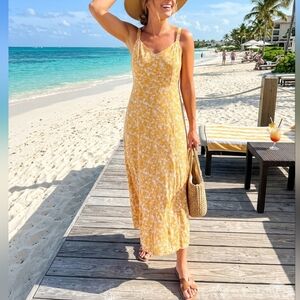 Old Navy yellow floral dress size S